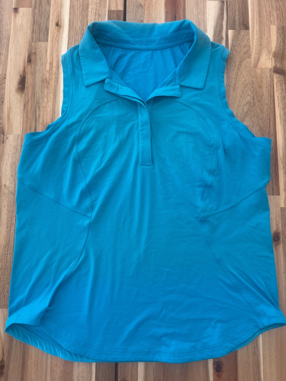 lululemon quick drying sleeveless polo shirt - turquoise tide